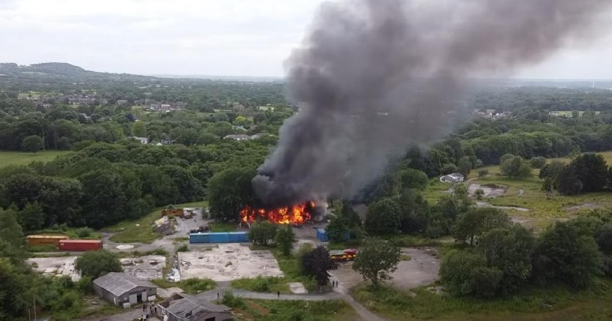Massive fire at site of former Camelot theme park