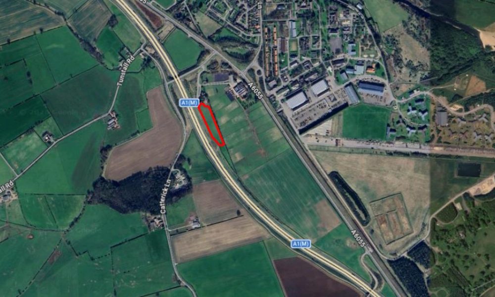 Dog exercise field planned beside A1(M) at Catterick Village