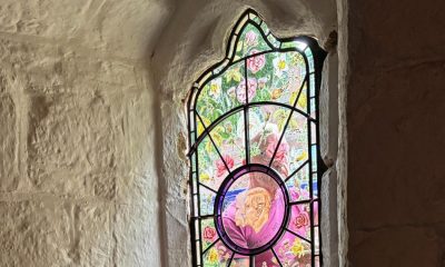 New stained glass window at Merchant Adventurers Hall, York