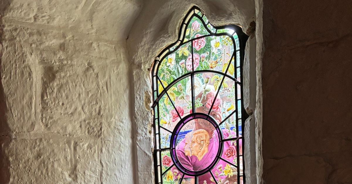 New stained glass window at Merchant Adventurers Hall, York