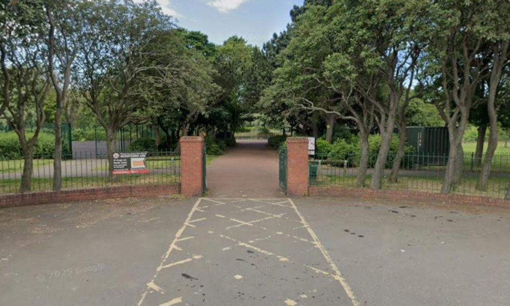 Travellers set up at Locke Park, Redcar as some gates locked