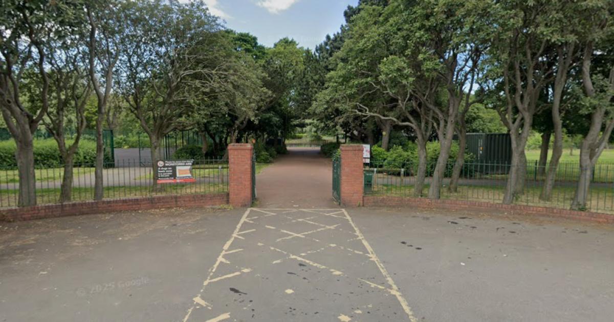 Travellers set up at Locke Park, Redcar as some gates locked