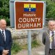 Historic County Durham-Yorkshire boundary marked with signs