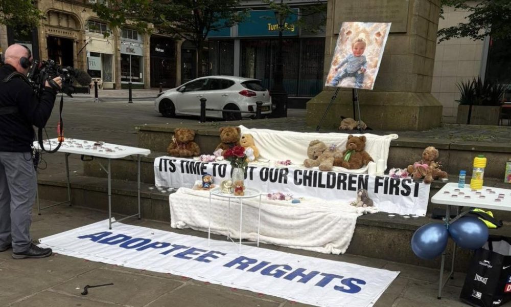 Crowds gather to remember baby Preston Davey at vigil