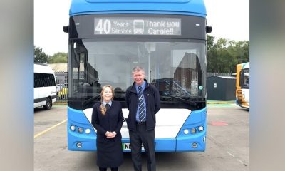Carole Grace from Thornaby celebrates 40 years as bus driver