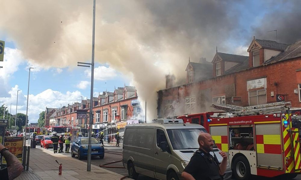 Two in hospital after fire at Antalya Shawarma in Middlesbrough