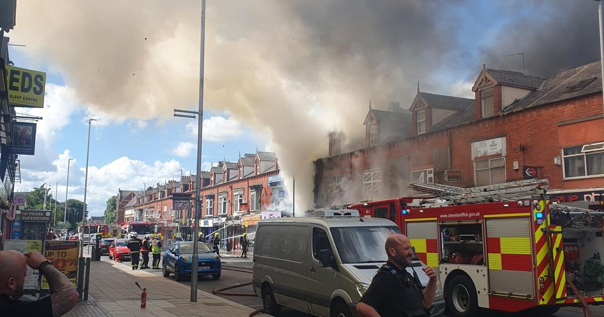 Two in hospital after fire at Antalya Shawarma in Middlesbrough