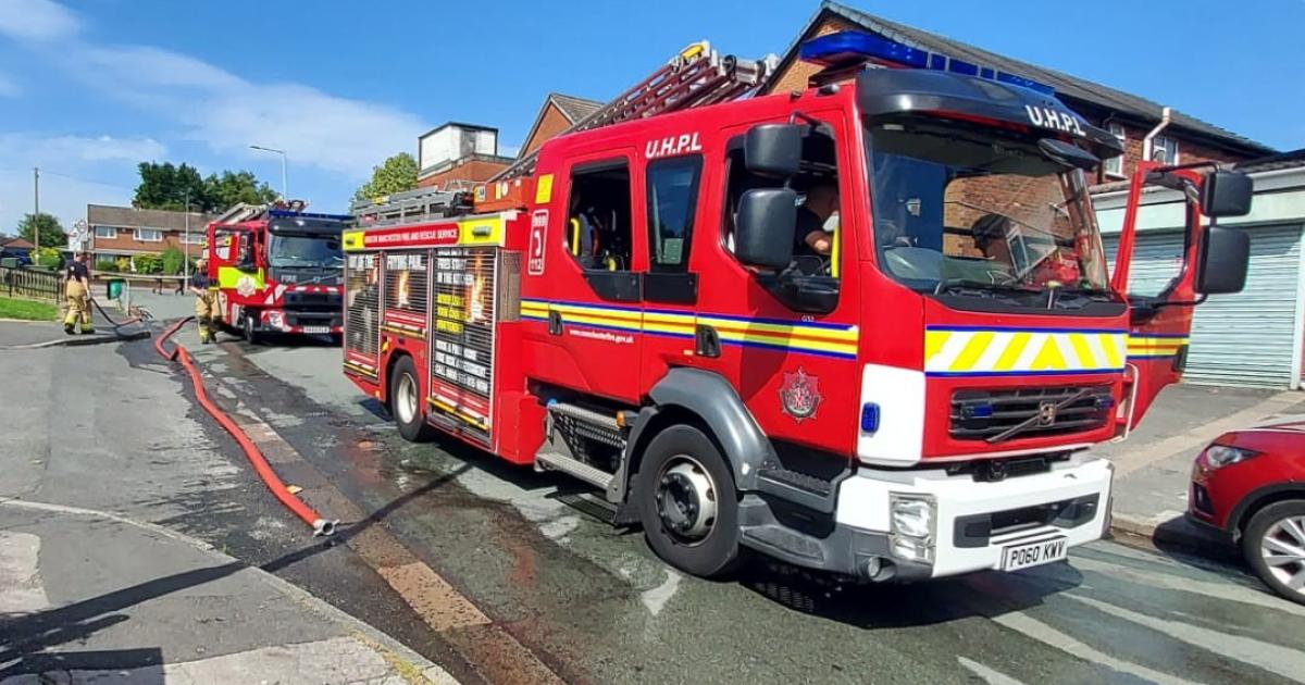 Firefighters tackle outbuilding fire in Farnworth