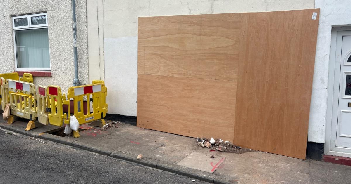 Spennymoor house boarded up after van drove into it