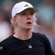Francesca Jones reacts to a point