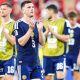 Andy Robertson applauds after Scotland's loss to Morocco