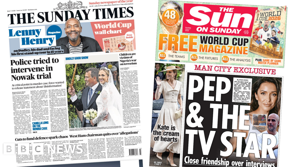 'Cuts to fund defence spark chaos' and 'Kate the cream of hearts'