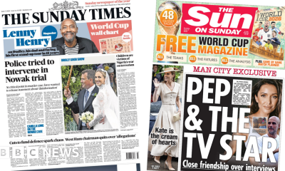 'Cuts to fund defence spark chaos' and 'Kate the cream of hearts'