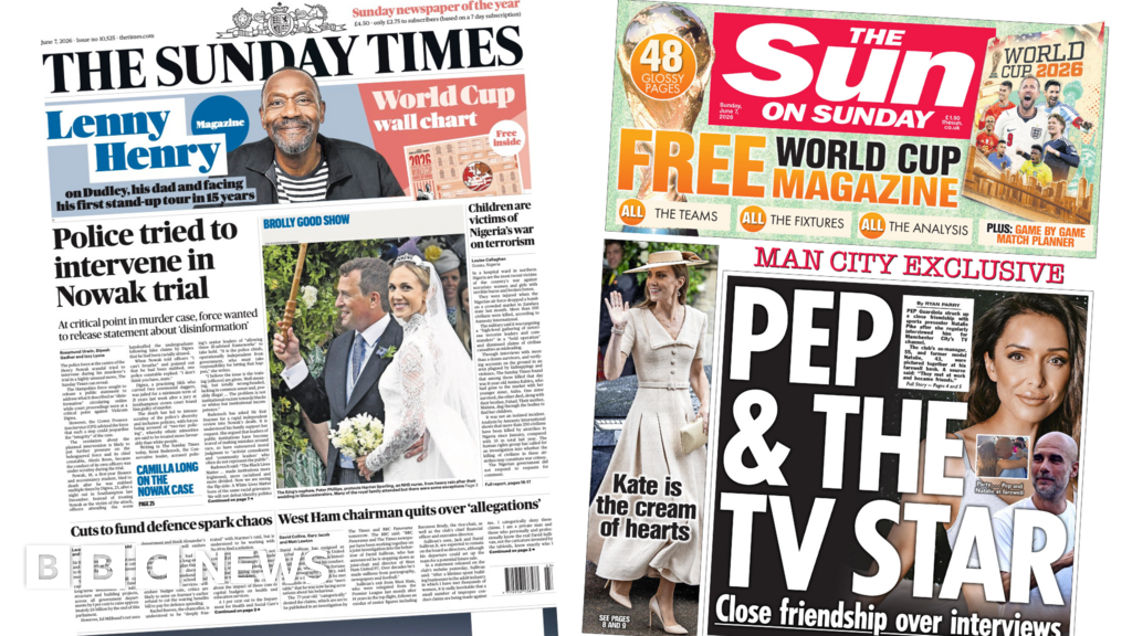 'Cuts to fund defence spark chaos' and 'Kate the cream of hearts'