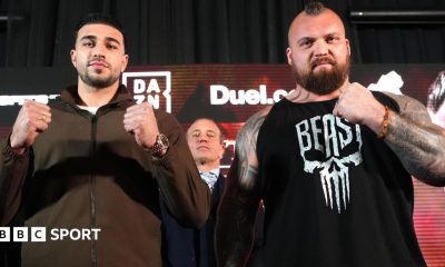 Oleksandr Usyk and Rico Verhoeven face off