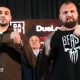 Oleksandr Usyk and Rico Verhoeven face off