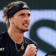 Alexander Zverev celebrates at the 2026 French Open