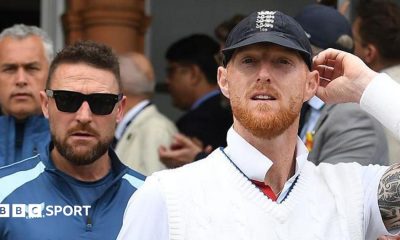 Brendon McCullum and Ben Stokes after the first Test between England and New Zealand