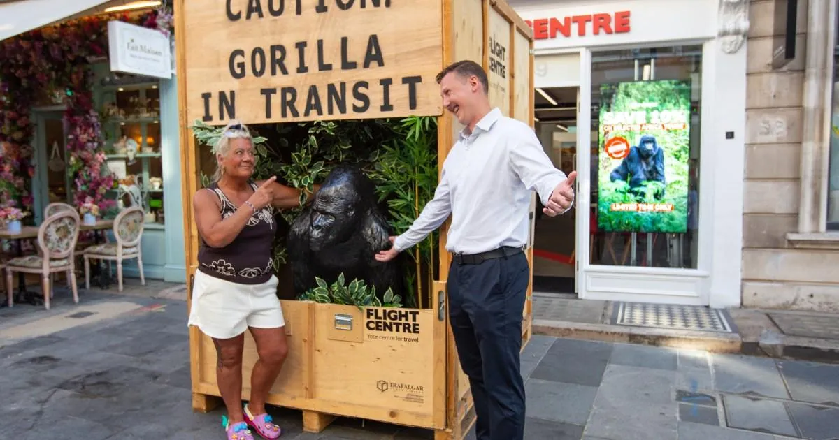 Gorilla statue 'evicted' from woman's house in Yorkshire finds a new home in Mayfair | News UK