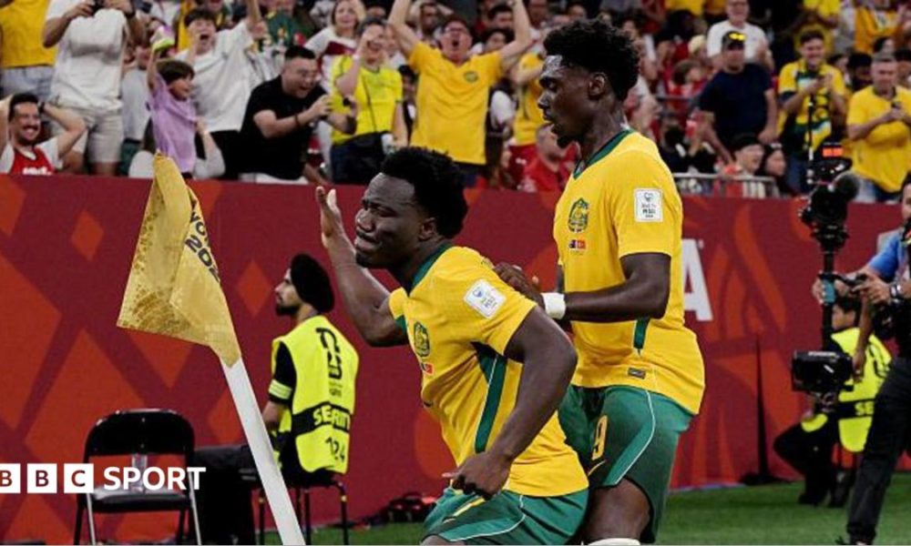 Irankunda copies Tim Cahill's celebration as Australia beat Turkey