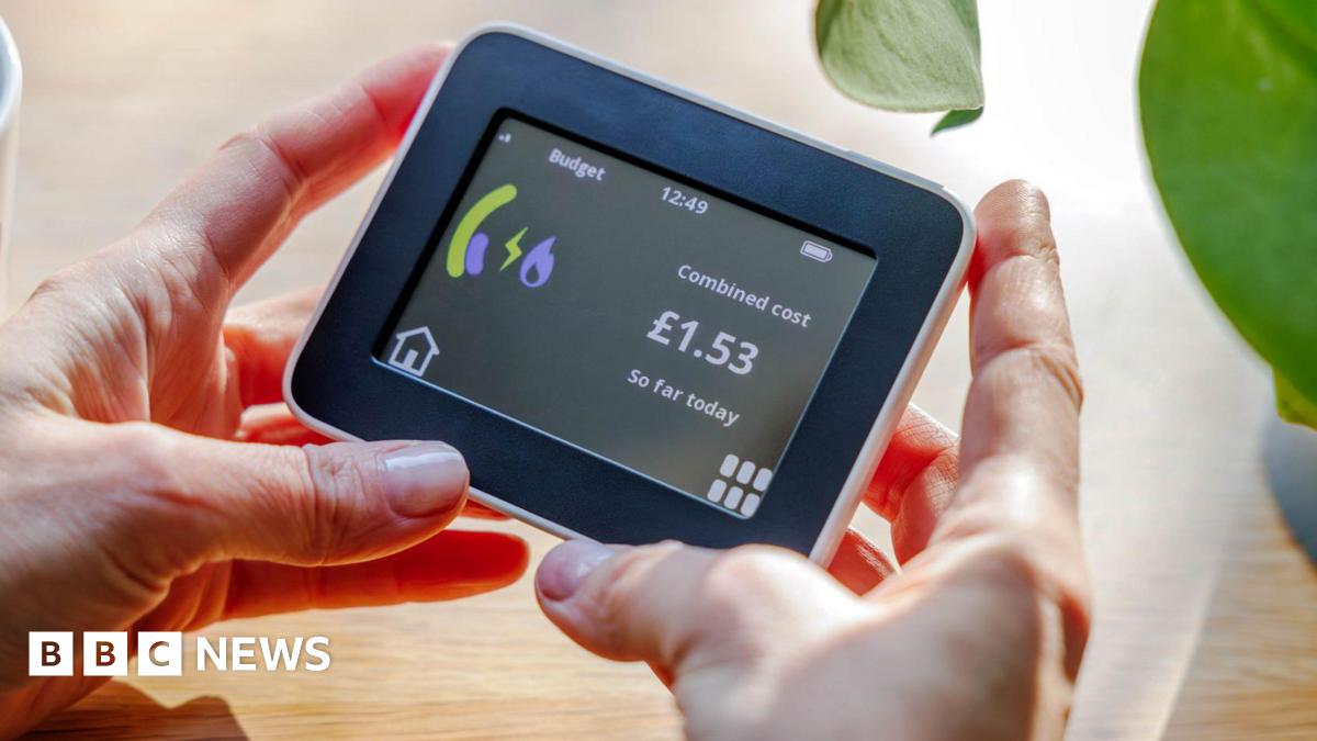 Someone holding a smart meter
