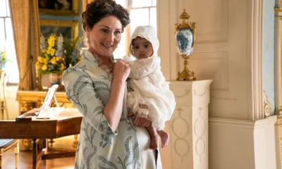 Violet Bridgerton holds her grandson August ― another baby name that's been steadily rising.