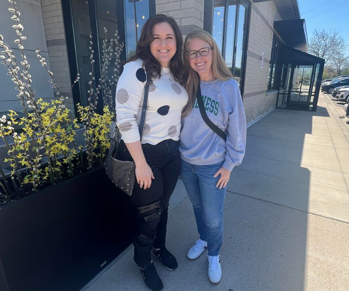 The author (left) with Carrie.