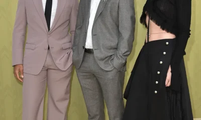 Director Kane Parsons with Backrooms actors Chiwetel Ejiofor and Renate Reinsve