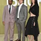 Director Kane Parsons with Backrooms actors Chiwetel Ejiofor and Renate Reinsve