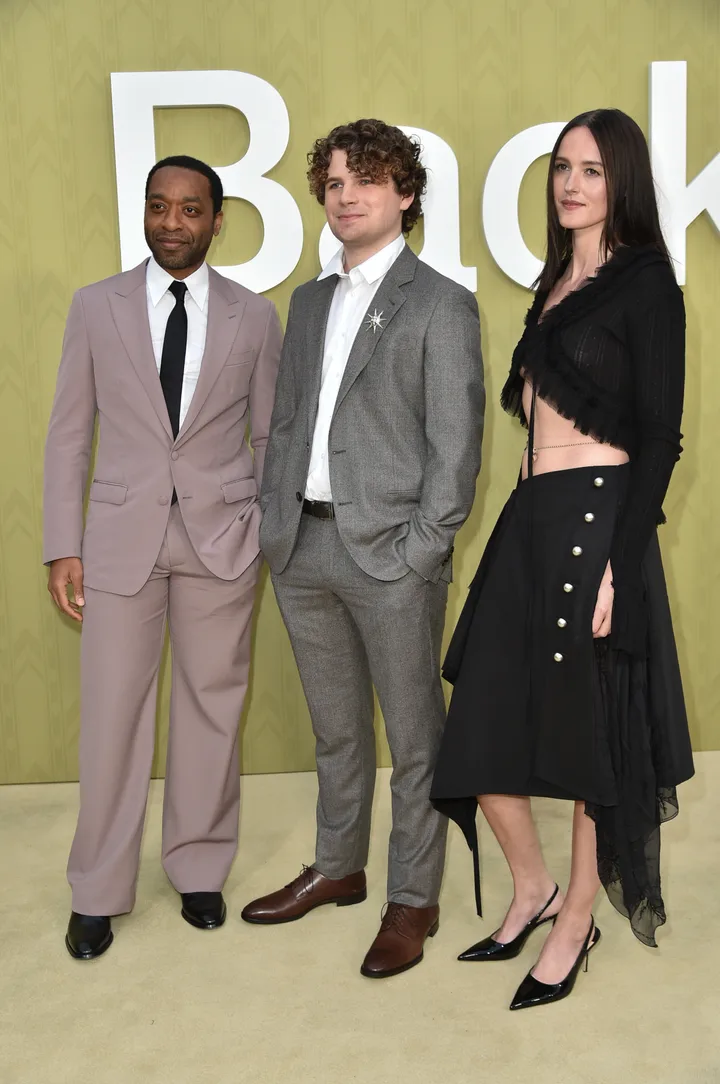 Director Kane Parsons with Backrooms actors Chiwetel Ejiofor and Renate Reinsve