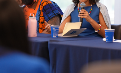The author speaking at a New York City Council convening for youth mental health, discussing technology and service provision.