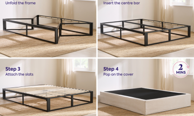 The frame comes together in four simple steps.