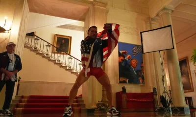 Mauricio Ruffy waits in the White House before his fight with Michael Chandler (not pictured) in a lightweight bout of UFC Freedom 250 fights taking place on the South Lawn of the White House on Sunday.