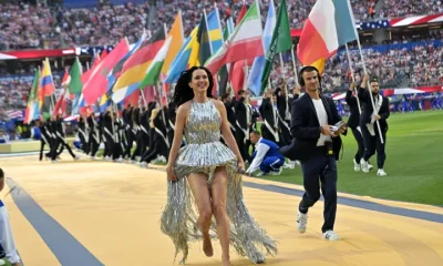 Katy Perry performing during the World Cup opening ceremony