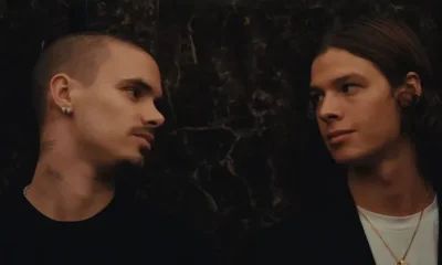 Romeo Beckham and Paul Kircher in the new tennis romance Forty Love
