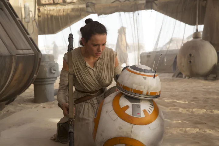 Daisy Ridley in the 2015 film Star Wars: The Force Awakens