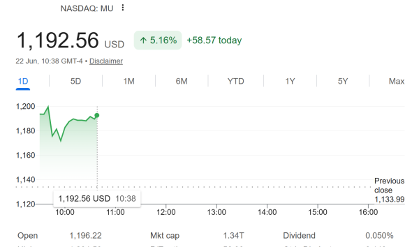Micron (MU) Stock Performance