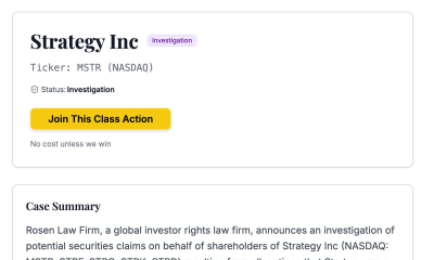 Rosen Law Firm Launches Probe Into MicroStrategy