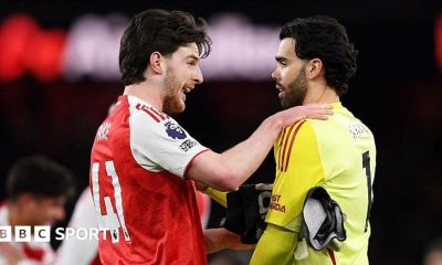 Declan Rice and David Raya