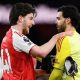 Declan Rice and David Raya
