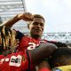 Cape Verde's Helio Varela celebrates scoring