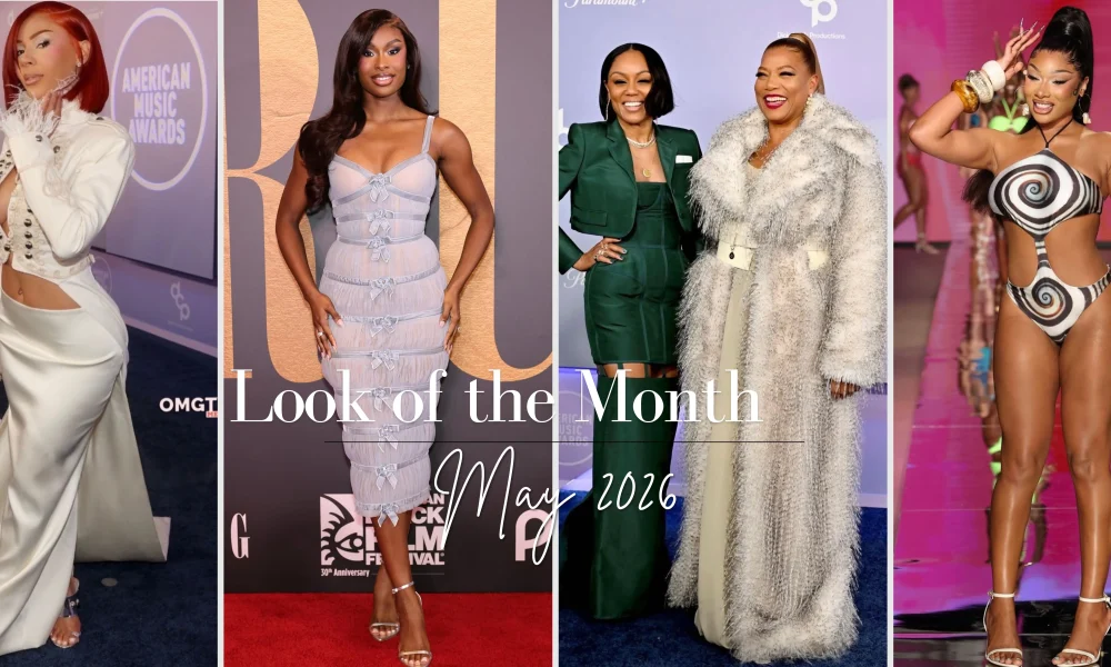 Look of the Month May 2026: Coco Jones in Geyanna Youness , Remy Ma's Birthday Dress, Megan Thee Stallion at Miami Swim Week, and Queen Latifah at the AMA's!