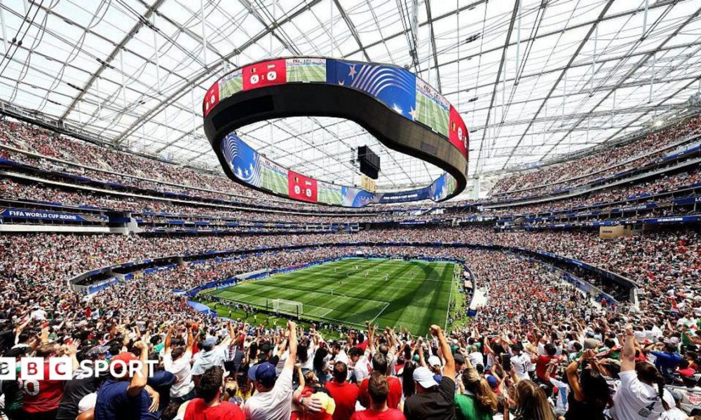 A wide view of Los Angeles Stadium