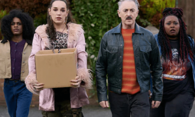 Four of the Tip Toe characters walk forwards in two rows - one holds a box at the front. The show ended during Pride Month on 7 June 2026