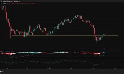 Bitcoin daily price chart.