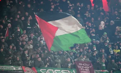 Celtic fans stand with Palestine