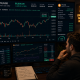 A trader analyzing Bitcoin as it approaches $67k.