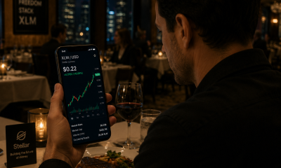 Analyzing Stellar chart on his phone