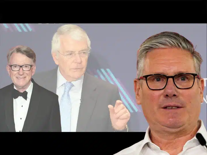 Keir Starmer, Peter Mandelson, and John Major