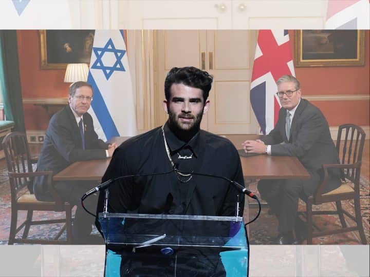 Hasan Piker, Isaac Herzog, and Keir Starmer, Labour